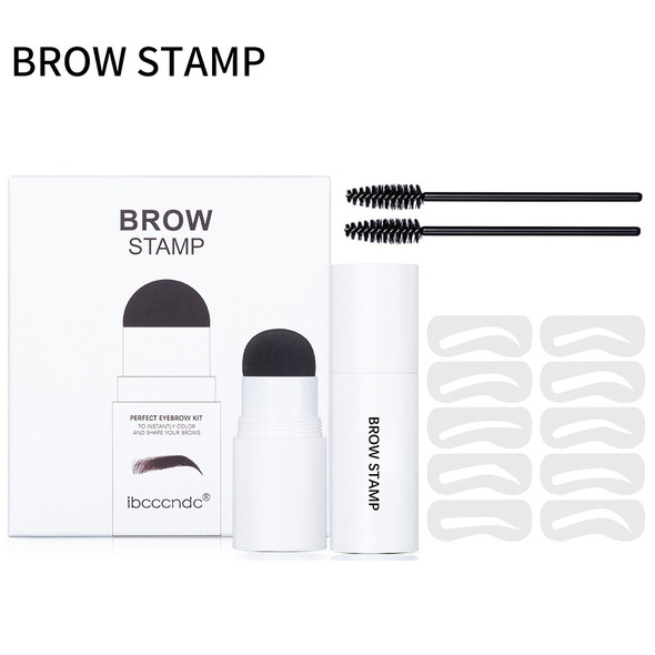 One Step Eyebrow Stamp Shaping Kit Waterproof Reusable Eyebrow Pen Brushes Natural Shaping Long-lasting Hairline Kit For Women