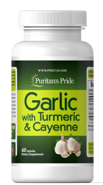 Garlic, Turmeric & Cayenne by Puritan's Pride, 60 Capsules