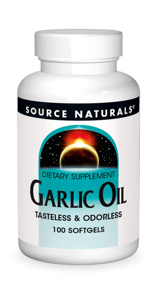 Source Naturals Garlic Oil, Tasteless & Odorless - Dietary Supplement - 100 Softgels
