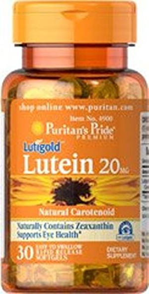 Puritan's Pride Lutigold Lutein 20mg 1 Bottle