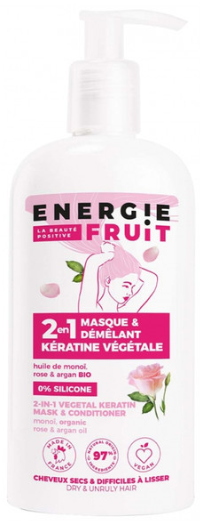 Energie Fruit 2in1 Vegetal Keratin Mask & Conditioner Monoi Oil Rose and Argan 300ml