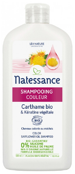Natessance Color Organic Safflower Oil Shampoo & Botanical Keratin 500ml