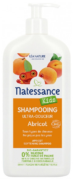 Natessance Kids Ultra-Gentle Shampoo Apricot Organic 500ml