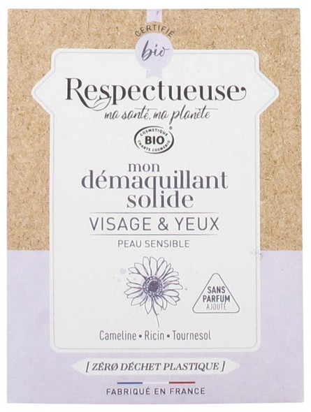 Respectueuse My Solid Organic Face and Eye Make-Up Remover 25g