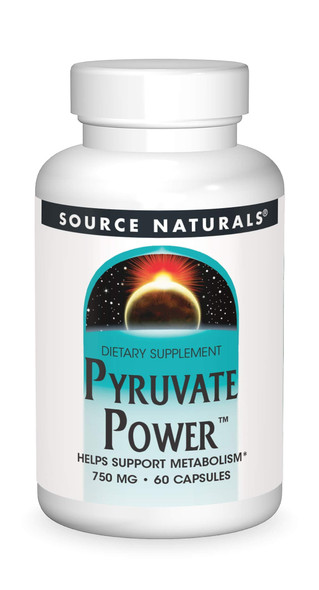 Source Naturals Pyruvate Power 750mg, 60 Capsules