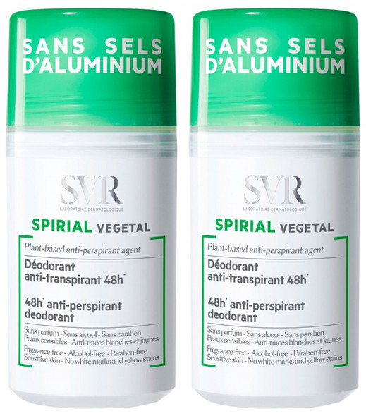 SVR Spirial Natural Deodorant Anti-Perspirant Roll-on 2 x 50ml