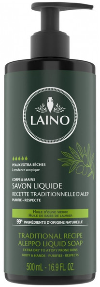 Laino Traditional Recipe Aleppo Liquid Soap 500ml