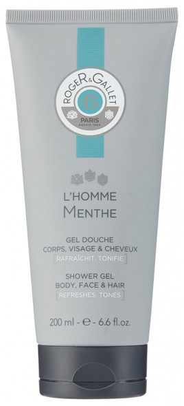 Roger & Gallet L'Homme Menthe Shower Gel Body Face & Hair 200ml