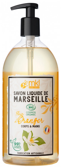 MKL Green Nature Marseille Liquid Soap Orange Blossom Organic 1L