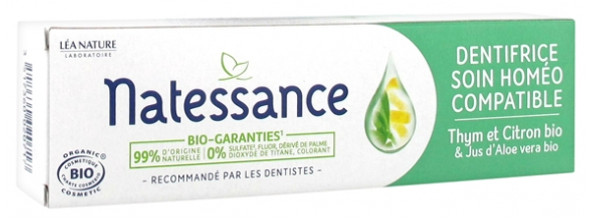 Natessance Toothpaste Homeo Care Compatible Thyme and Lemon Organic 75ml