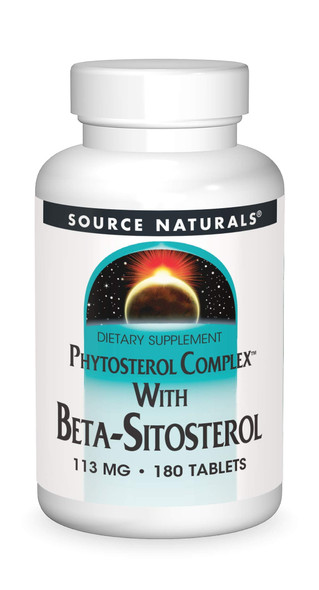 Source Naturals Phytosterol Complex with Beta Sitosterol 113mg Plant Sourced Healthy Cardiovascular & Cholesterol Support Supplement - 180 Tablets