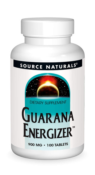 Source Naturals Guarana Energizer Dietary Supplement - Supports A Long Lasting Energy Boost - 100 Tablets