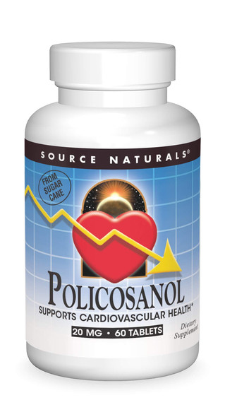 SOURCE NATURALS Policosanol 20 Mg Tablet, 60 Count
