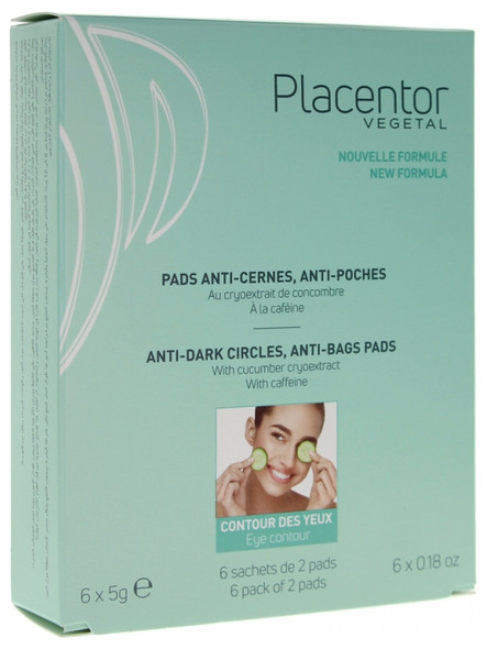 Placentor Vegetal Anti-Dark Circle Anti-Pouch Pads 6 x 5g