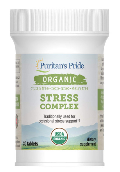 Puritan's Pride Organic Stress Complex, 30 Tablets