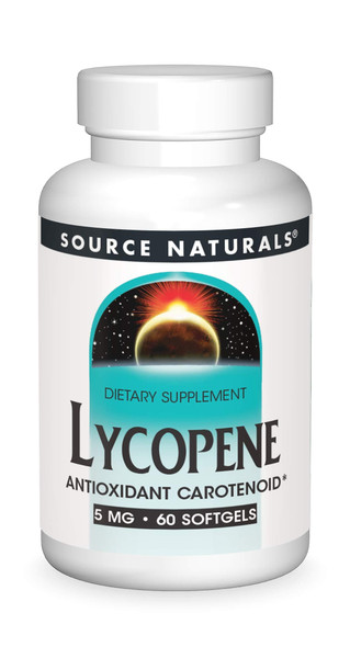 Source Naturals Lycopene 5 mg Antioxidant Carotenoid - 60 Softgels