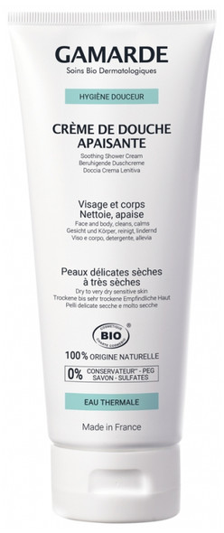 Gamarde Organic Gentle Hygiene Soothing Shower Cream 200ml