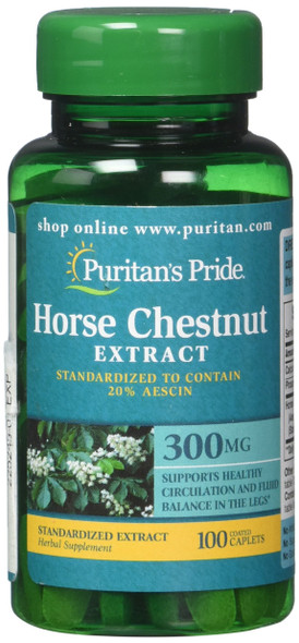 Puritan's Pride Horse Chestnut Standardized Extract 300 mg-100 Caplets