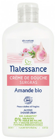 Natessance Surgras Shower Cream Almond Organic 250ml