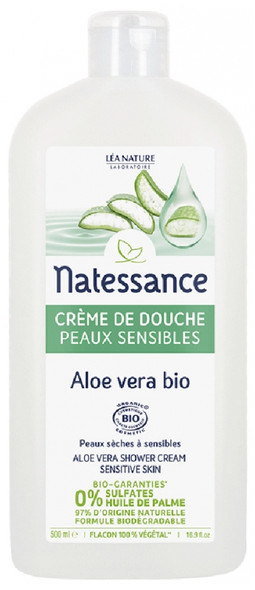 Natessance Organic Aloe Vera Shower Cream Sensitive Skin 500 ml