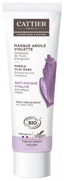 Cattier Purple Clay Mask All Skin Types Organic 100ml
