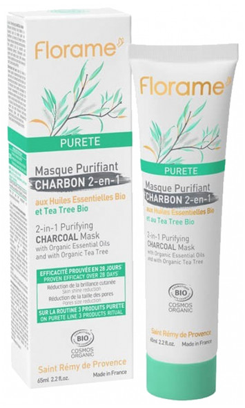Florame Purete 2-in-1 Purifying Charcoal Mask Organic 65ml