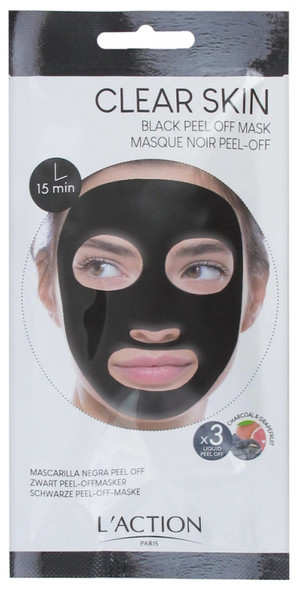 L'Action Paris Black Peel Off Mask 3 Sachets