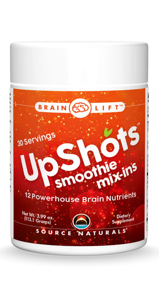 Source Naturals Brain Lift UpShots Smoothie Mix-in - Vitamins & Fruit - 3.99 oz