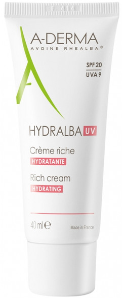 A-DERMA Hydralba UV Rich Hydrating Cream 40ml