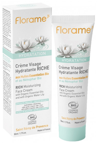 Florame Hydratation Rich Moisturizing Face Cream Organic 50ml