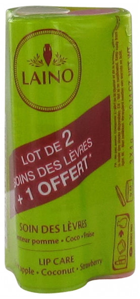 Laino Lip Care Sticks 2 x 4g + 1 Stick Free
