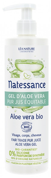 Natessance Fair Trade Pure Juice Aloe Vera Gel 400ml