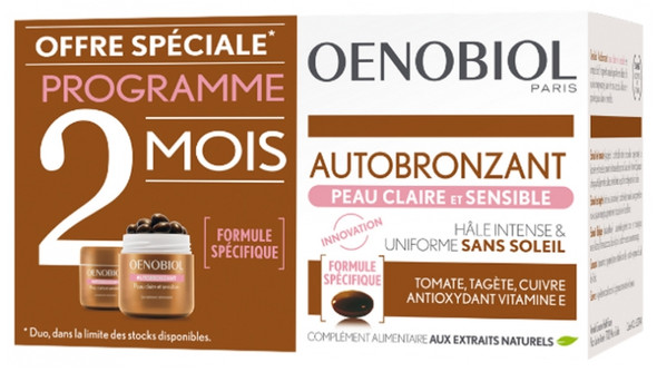 Oenobiol Self-Tanner Fair and Sensitive Skin 2 x 30 Capsules