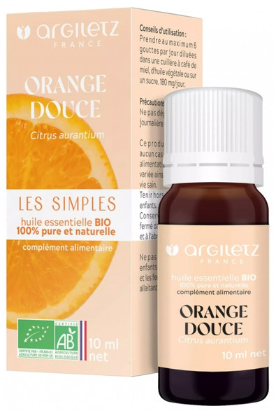 Argiletz Sweet Orange Essential Oil (Citrus Aurantium) Organic 10ml