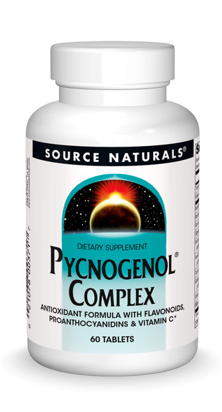 Source Naturals Pycnogenol Complex - Antioxidant Formula Rich In Flavonoids, Proanthocyanidins & Vitamin C - 60 Tablets