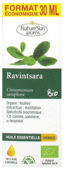 NatureSun Aroms Essential Oil Ravintsara (Cinnamomum Camphora) Organic 30ml