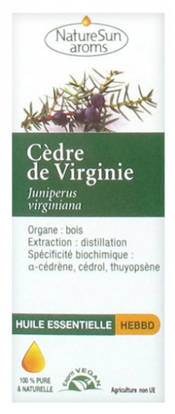 NatureSun Aroms Essential Oil Virginia Cedar (Juniperus Virginiana) 10ml