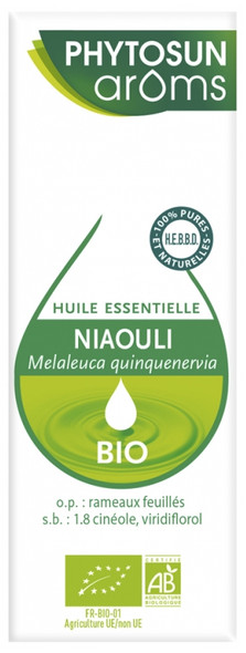 Phytosun Aroms Niaouli Essential Oil (Melaleuca quinquenervia) Organic 10ml
