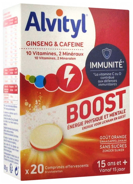 Alvityl Boost Ginseng and Caffeine 20 Effervescent Tablets