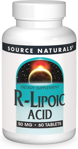 Source Naturals R-Lipoic Acid 50Mg, 60 Tablets (2 Pack)