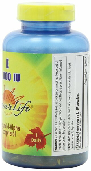 Nature's Life Vitamin E, 1,000 IU | 100 ct