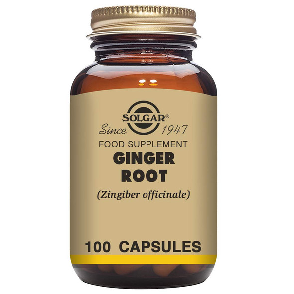 Solgar Full Potency Ginger Root Vegetable Capsules, 100 Count