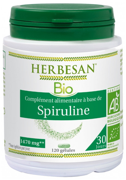 Herbesan Organic Spirulina 120 Capsules