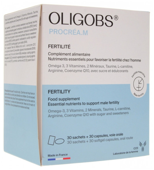 Laboratoire CCD Oligobs Procrea.M 30 Sachets + 30 Capsules