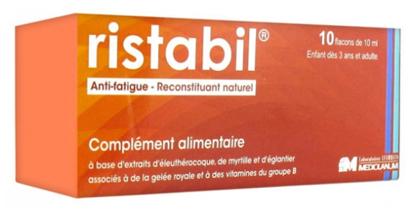 Laboratoire Leurquin Mediolanum Ristabil Anti-Fatigue Natural Reconstitute 10 Flasks