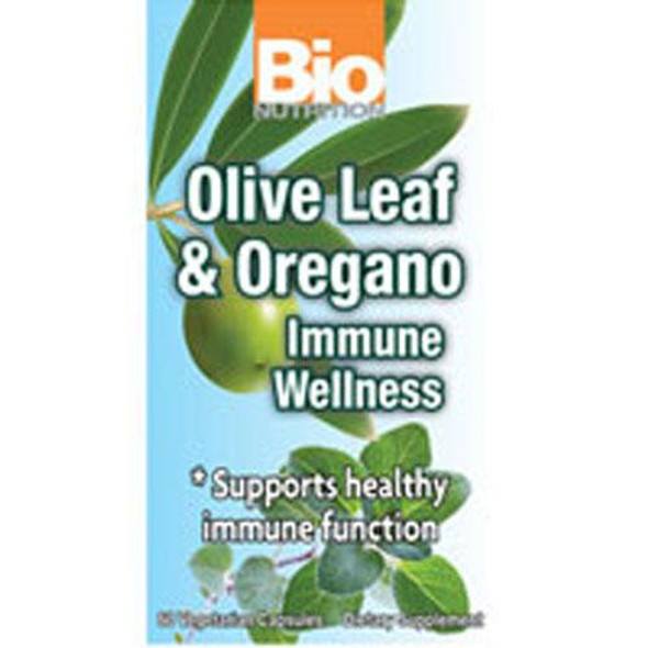 Olive Leaf And Oregano Immune Wellness 60 Veg Caps By Bio Nutrition Inc