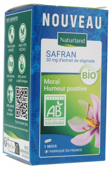 Naturland Saffron Organic 30 Vegecaps