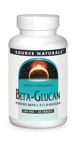 SOURCE NATURALS Beta-Glucan 250 Mg Tablet, 60 Count