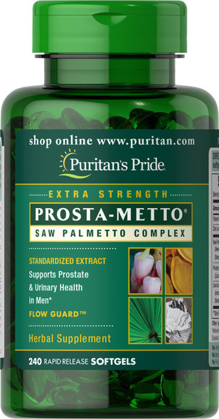 Puritan's Pride Prosta-Metto Saw Palmetto Complex for Men-240 Softgels