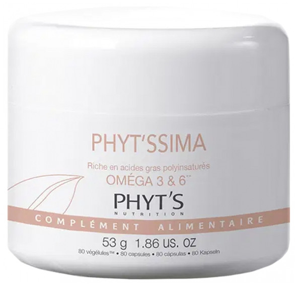 Phyt's Phyt'ssima Omega 3 & 6 80 Vegetable Capsules